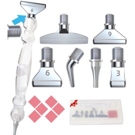 Volitaous 14 PCS Metal Screw Tips Diamond Art pens, Diamond Painting Pen Kits Pen Tips No Loosen, 5D Diamond Painting Pen Accessories Tools Set for DIY Craft (White Pen+ 6Pcs Silver Tips)