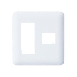 Panasonic Cosmo Series Wide 21 Simple Fireproof Outlet Plate for 3 + 1 Co., White WTF7774W