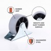 SKIR'CO (Pack of 8) 40mm Rubber Wheels Furniture Castors Fixed