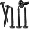 100 Pcs #8 x 2 Black Wood Screws, Pan Head
