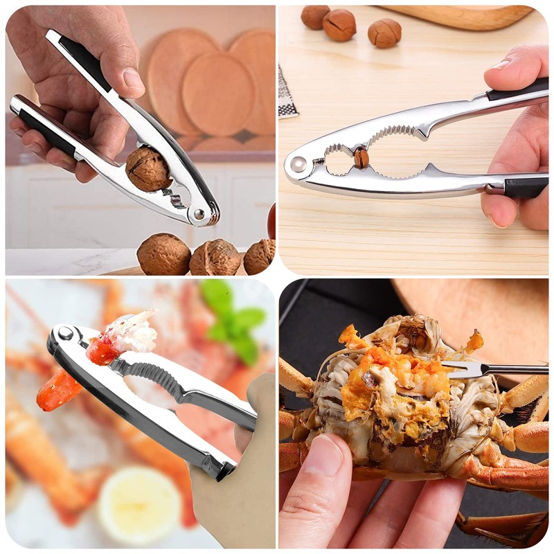 Nut Crackers Pecan Nutcracker Walnuts Plier with Non-slip Handles Heavy