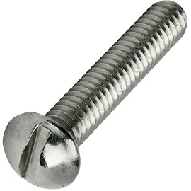 12-24 x 2-1/2" Slotted Round Head Machine Screws Kit Hardware Stainless Steel 18-8 Pack of 50 Fastener Set LS09253F