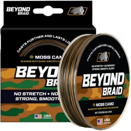 Braid BEYOND BRAID MOSS CAMO 10 LB, 500 YARDS GREAT PRICE!