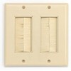 RiteAV - Dual Gang Wall Plate with Brush Bristles -
