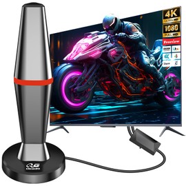 2025 TV Aerial,Indoor TV Aerial for Smart TV with Signal Booster 560+ Miles Range Long Range Amplified HD TV Antenna Support 4K 1080P HD Local Channels - 10FT HD Cable