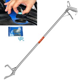 HOOJUKE 60" Snake Tongs Professional All-Aluminum Alloy Extra Heavy Duty Snake Tongs Reptile Grabber Catcher Wide Jaw Handling Garbage Picker Upper Tool。