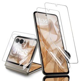 For Motorola 2 Pack for Motorola Razr+ / Razr 2024 Soft TPU Screen Protectors + Outer Films - For Motorola Razr+ 2024, Clear