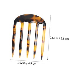 Mikinona 2pcs Acetic Acid Sheet Hairpin Fork Stick Anti-slip U-shape for Women Girls Stylish Hair Accessory for Long Hair