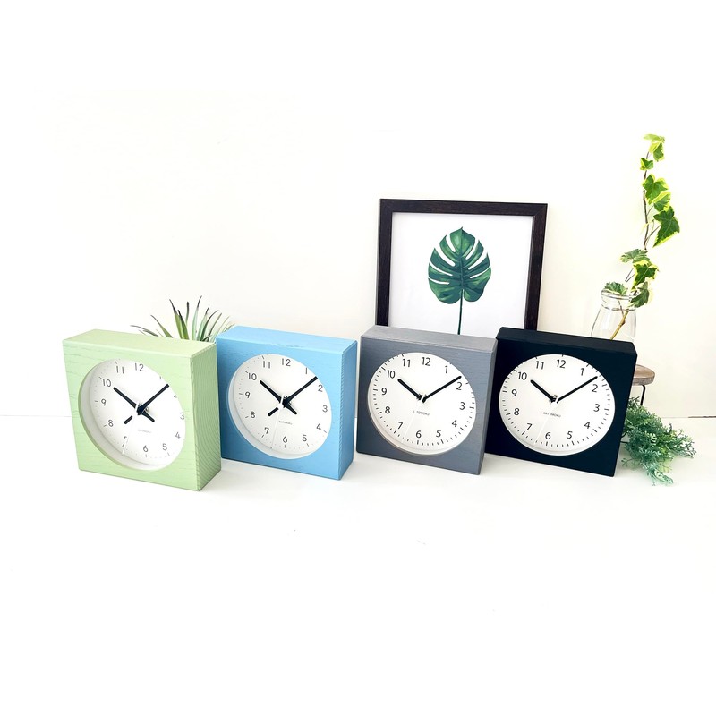 KATOMOKU Dual use clock 8 km-134BKRC Black Radio Clock Continuous