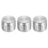 sourcing map 3pcs Potentiometer Knob Knurled Shaft Silver Aluminum 6mm