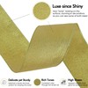 MEEDEE Gold Wired Ribbon 2.5 Inch Gold Metallic Ribbon 10