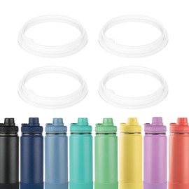 BOSORIO 4 Pack Gaskets Compatible with TAKEYA Actives 18oz 22oz 24oz 32oz 40oz Water Bottle with Spout Lid, Replacement O Ring Rubber Seals Part(Not for TAKEYA Originals)