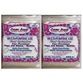 Celebrate Your Special Day with Your Centerpieces Accented with These Beautiful Cosmo Beads Brand Water Gelly Balls (White, 16 Ounce)