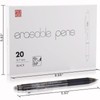 ParKoo Retractable Erasable Gel Pens Clicker Fine Point 0.7 mm,