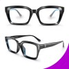 Visoone Medium Black Blue Light Blocking Eyeglasses Reduce Eye Strain