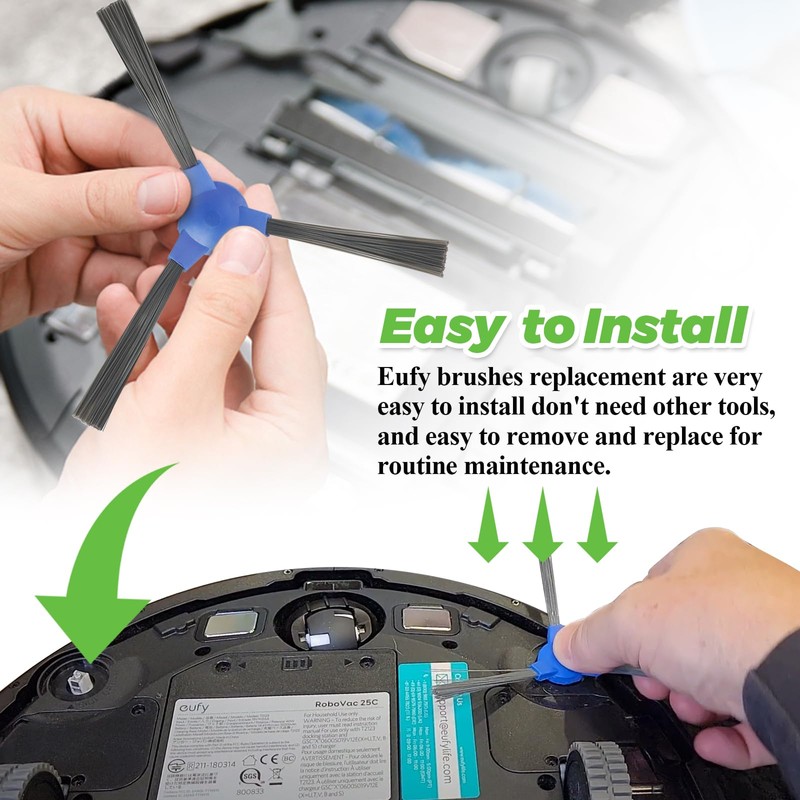 Techecook Side Brush Replacement for Eufy RoboVac side brushes 11S
