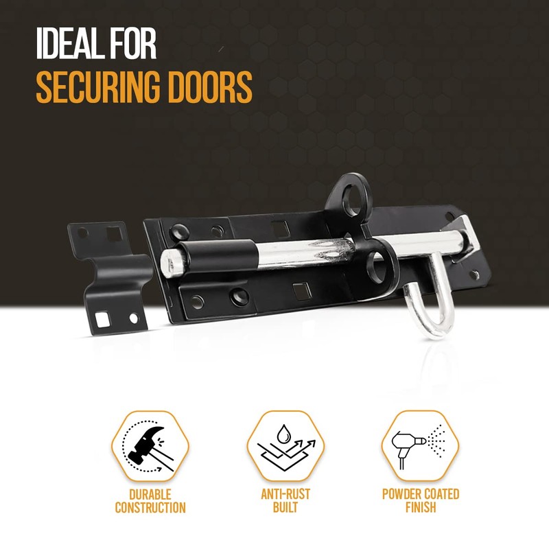 onesto Pack of 2 - Gate Bolt Lock Shed Door