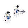 Snowman Earrings 925 Sterling Silver