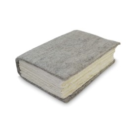 Nepali Yeti Tracker Journal, Writing Notebook with Handmade Lokta Paper. Made in The Himalayas of Nepal. (5x8 inch, Wool)