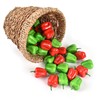 HUIANER Mini Artificial Pepper 40pcs Lifelike Pepper Fake Bell Pepper