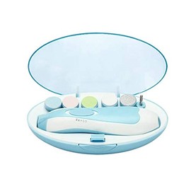 Electric Baby Nail File with Light, Safe Baby Nail Trimmer Clipper - Electric Nail Clippers Kit with 6 Grinding Heads for Newborn Infant Toddler Kids Toes and Fingernails