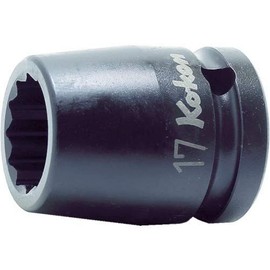 Yamashita Industrial Laboratory (Ko-ken) Impact Socket, 12 Angle, 14405M-19, Insertion Angle: 0.5 x 0.7 x 0.7 inches (12.7 x 19 x 38 mm)