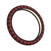 Red Buffalo Plaid Steering Wheel Cover for Men Women Auto