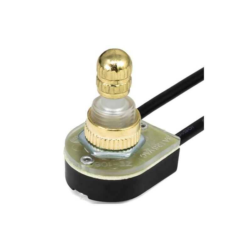 Zing Ear ZE-106 E89885 2 Wire Rotary Lamp Switch Replacement