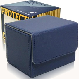 areshika Protective Deck Trading Card Case, Leather, Magnet, Deck Case (Navy)