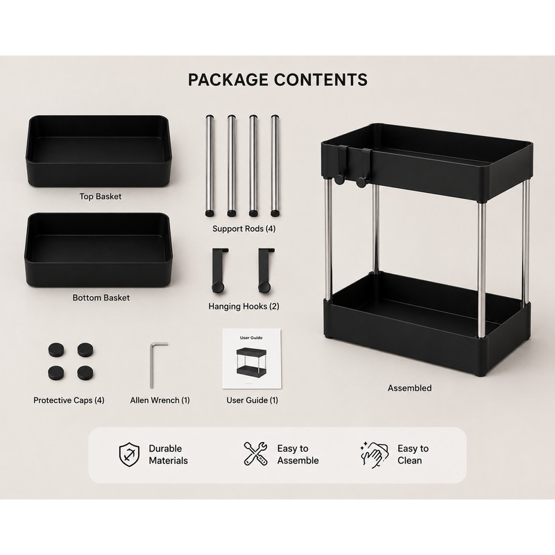 Bathroom Countertop Organizer Shelf for Skincare and Toiletry Storage –