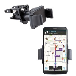 Innovative Ultra Compact Mini Vent Cradle Vehicle Mount Designed for The Alcatel One Touch Hero - Adjustable Vent Clip Holder