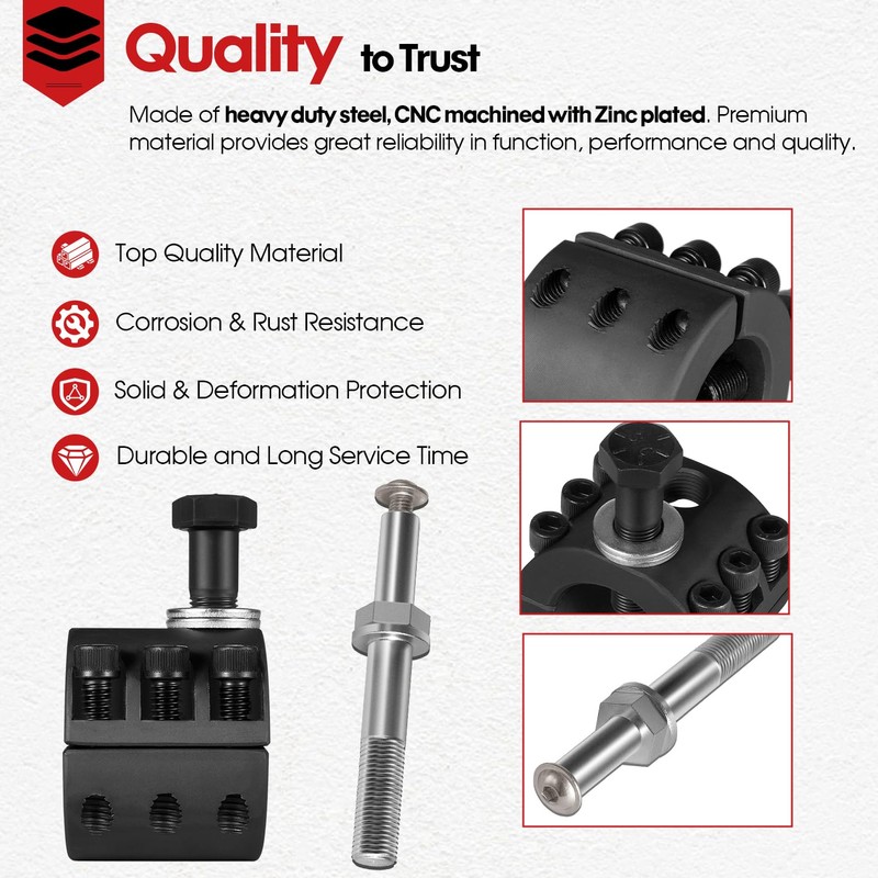 Upgraded Steering Stabilizer Tie Rod Clamp (1-1/2" OD Tube) with