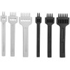 6Pcs Prong Chisel Round Hole DIY Leather Punch Tool HighCarbon