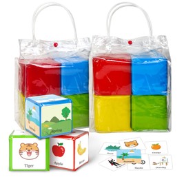 Boczif Pocket Story Dice for Kids Playing Game Dice Cubes for Classroom Teaching, Education Soft Foam Dice Teacher Teaching Story Cubes Toys for School Learning Activities (Set of 2)