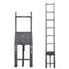 16.4ft Telescopic Ladder with Hooks, Portable Aluminum Home Loft Office