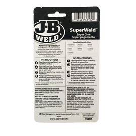 J-B Weld 33102 SuperWeld Glue - 2g Super Glue Tubes