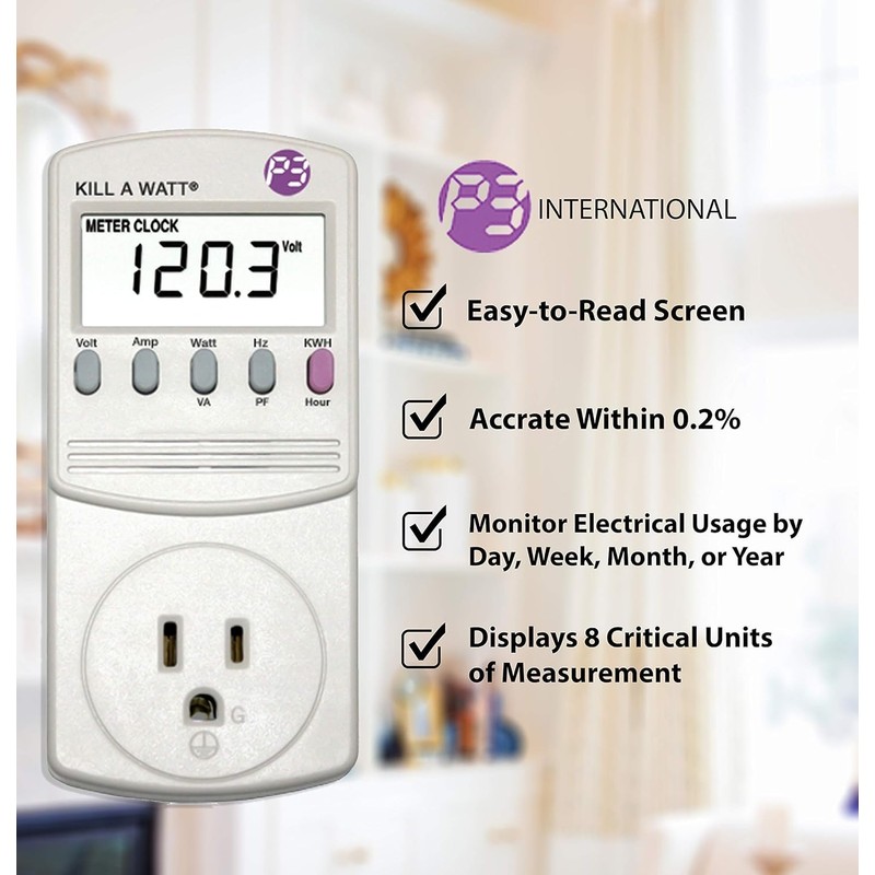 2-Pack P3 P4400 Kill A Watt Electricity Usage Monitor