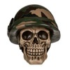 OOTB 78/5759 Polyresin Savings Bank with Lock, Skull with Army