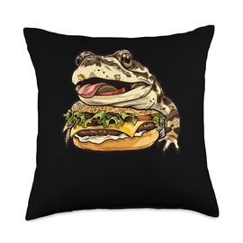 Kuhli Loach Eating A Cheeseburger Throw Pillow