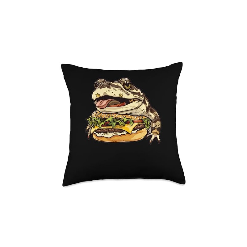 Kuhli Loach Eating A Cheeseburger Throw Pillow