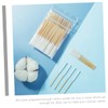 FOMIYES 60pcs Disposable Cotton Swabs Long Cotton Sticks for Makeup