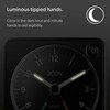 ZEON Travel Analogue Alarm Clock with Light and Snooze Function,