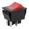 Baomain Red Light DPST ON/Off Snap in Boat Rocker Switch
