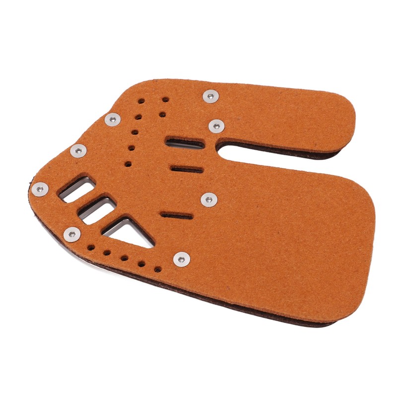 Leather Archery Finger Tab Protect Guard Recurve Bow Protector Shooting