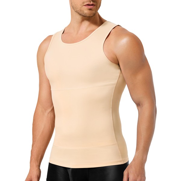 TAILONG Compression Shirt Men Shapewear Slimming Body Shaper Vest Sleeveless