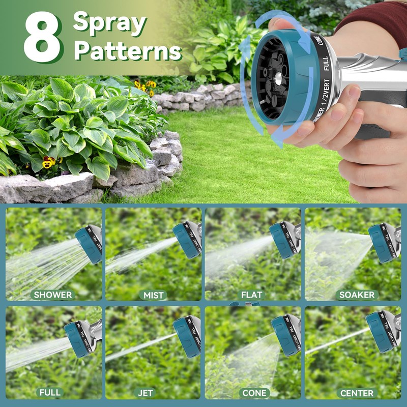 Garden Hose Nozzle, Heavy Duty Metal Water Hose Nozzle with