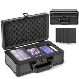 ULTRGEE Top Loader Storage Box, Graded Card Storage Boxes, Trading Card Organizer Cases, PSA Card Case Slab Case Holder for Sports Cards, Holds 125+ Top Loaders