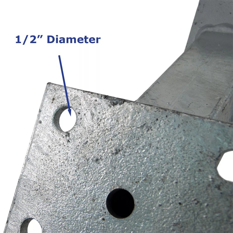 Unbranded 5 Lug Galvanized Spare Tire Mount for I-Beam Boat