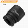 sourcing map 6 Point Impact Socket 26mm Metric Socket 1/2"