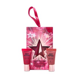 Revolution Juicy Peptide Mini Lip Balm Gift Set, Limited Edition Festive Flavours Candy Cane & Gingerbread, Infused with Peptides, Vegan & Cruelty-Free